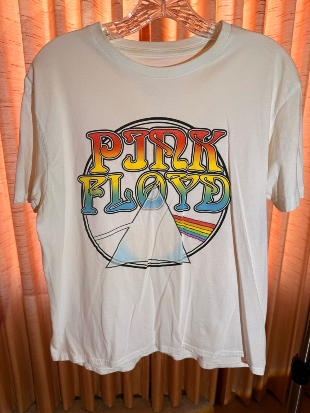 Tilly's White Pink Floyd Gradient Logo Tee